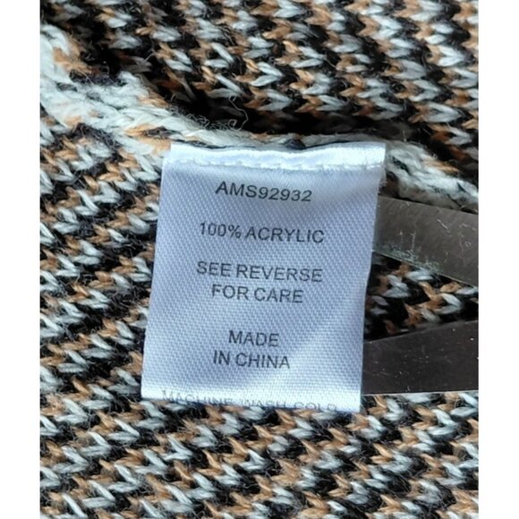 Alison Andrews Animal Print Cardigan XL Open Front Knit Coatigan Pockets Boho - Picture 6 of 11